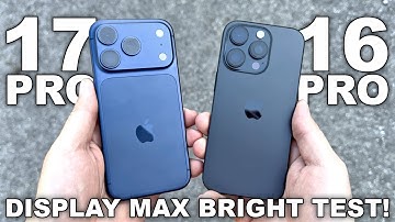 iPhone 17 Pro vs 16 Pro Display Max Bright Test! - Comparison!