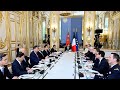 Presidents Xi Jinping and Emmanuel Macron hold talks at Elysee Palace