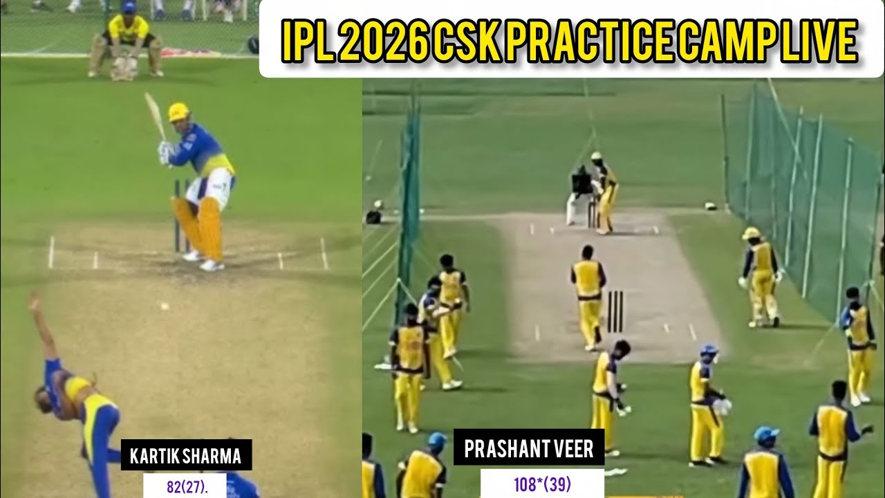 Watch: CSK Practice Camp  For the IPL 2026 | Prashant Veer in CSK Camp | IPL 2026 CSK Practice Match