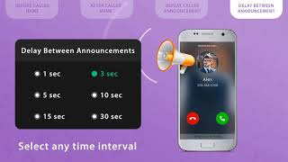 Announce caller name, Caller name talker, Caller name announcer. Announce SMS sender name & contents screenshot 1