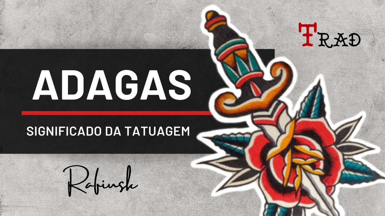 Adaga e Punhal Old School Canal Tattoo Trad Tatuagem Tradicional, image size:1280x720