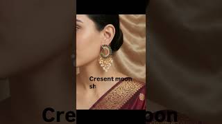 Multi stone cresent moon shaped earrings #imitationjewellery #imitation #imitationjewelleryonline