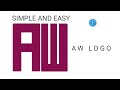 A SIMPLE AND EASY LETTER LOGOS IN PIXELLAB EASILY | AW LOGO DESIGN #viral #logo #trend @FaizyNhidz