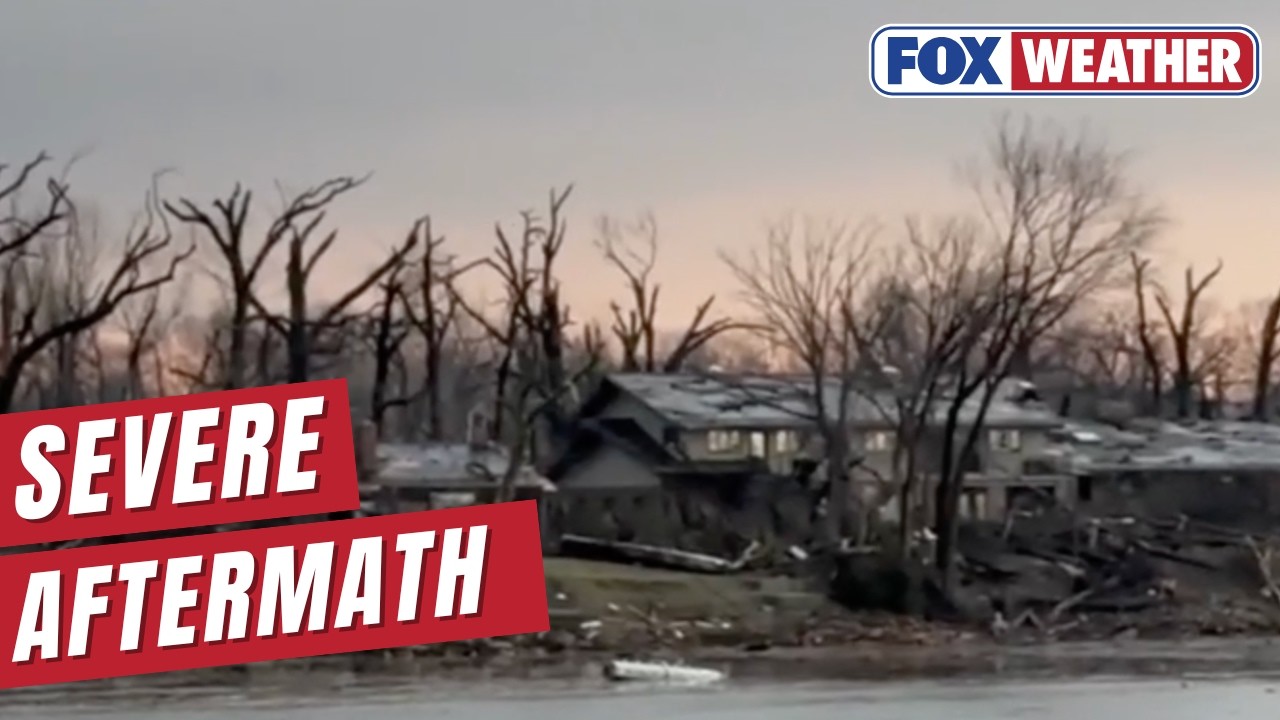 Мощный торнадо пронесся по району в Иллинойсе, сохраняя серьезную угрозу.