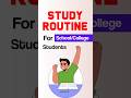Study Routine for School Going Students #shorts #studytips #school #topper #jee #neet