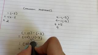 Order of Operations and Exponents Common Mistakes