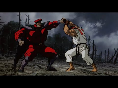 Ryu And Ken Vs Bison - Full Fight (English Dub) (1080p HD)