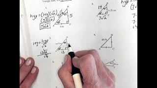 Filling out tool kit AND notes on special right triangles