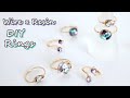 DIY💍 3 rings tutorial | making rings [Wire×Resin]