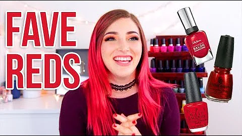 My TOP 10 Favorite Red Nail Polishes! || KELLI MAR...