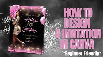 how to design a invitation in canva | diy birthday invitation | design in canva #canva #photoshop