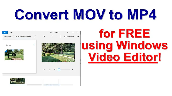 Convert MOV to MP4 Using Windows Video Editor! NEW, 2020