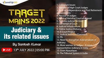 Target Mains 2022 | Judiciary & Its Related Issues | By Santosh Kumar | Level Up IAS