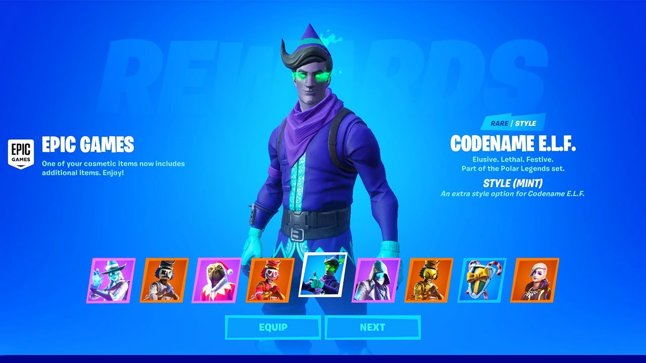 CLAIM THE FREE MINTY ELF SKIN in Fortnite! (FREE ITEMS)