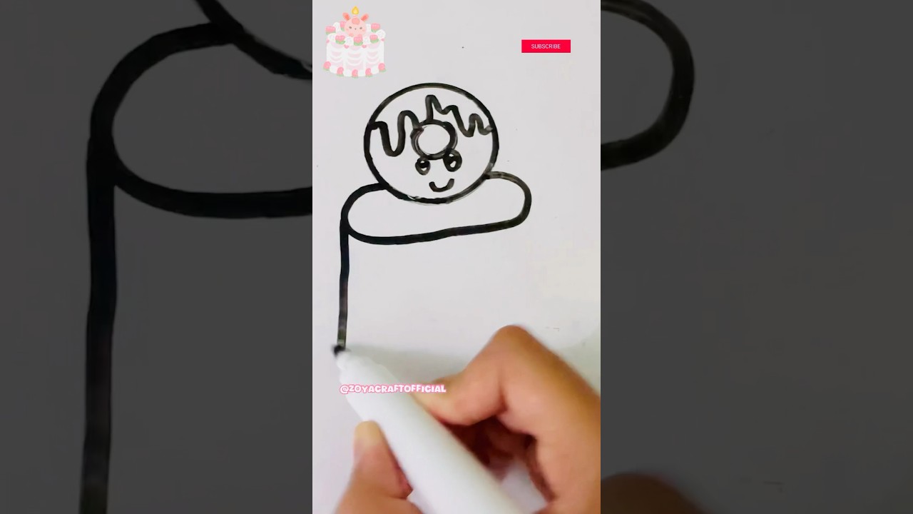 How to draw 🍩+🎂 