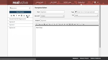 Realvolve CRM: Setting up Signatures for Templates