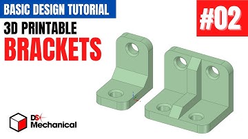 Designing Brackets - Narrated Tutorial of 3D Modeling Using Designspark Mechanical #02