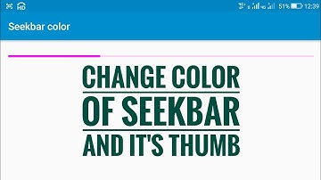 How to change Seekbar color in Sketchware?