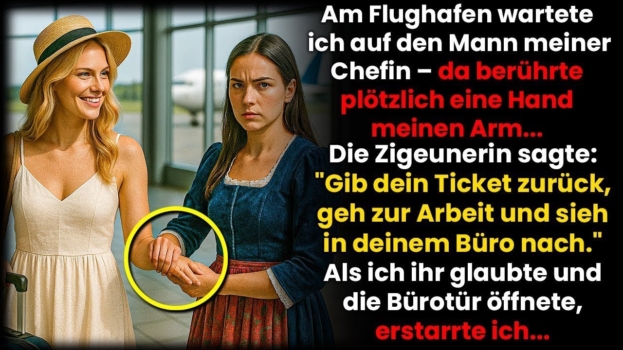 Am Flughafen wartete ich auf den Mann meiner Chefin – da berührte plötzlich eine Hand meinen Arm…