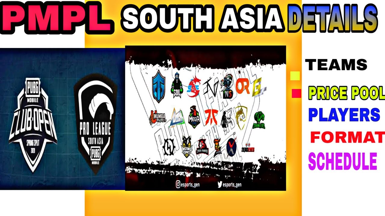 PMPL south Asia full Details, Prize pool ,Format,Teams, Match