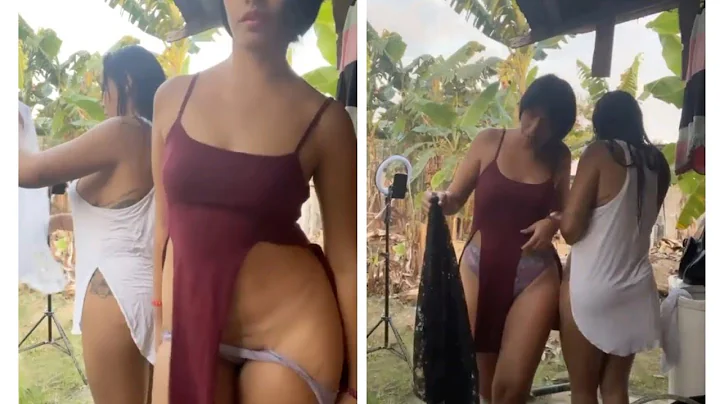 Bathing with my friends in the backyard ft Jennife...