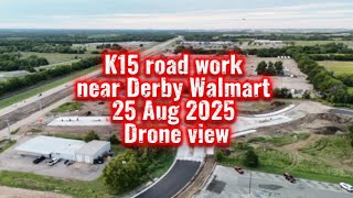 Derby Kansas K15 road work near Walmart. #drone #dji #walmart #kansas #djimini4pro 