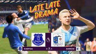 Late Late goals at Goodison park l Everton 4 vs Barrow 3 l Premier league l Career mode