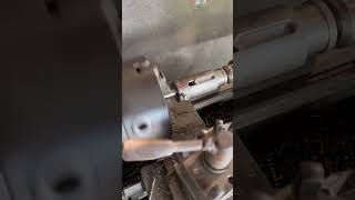 Bikin drat di mesin bubut, material stainless 304 drat M14x1.5