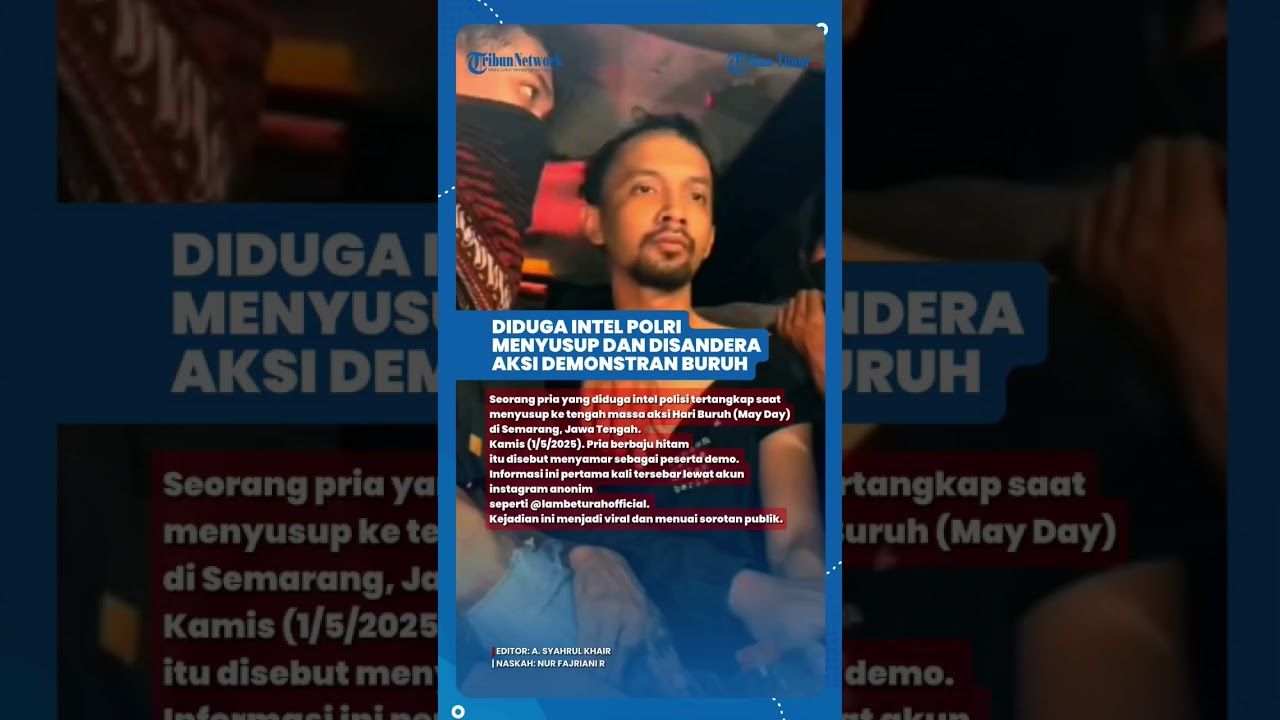 Panik! Diduga Intel Polisi Diciduk Mahasiswa Saat Menyusup Aksi Hari Buruh