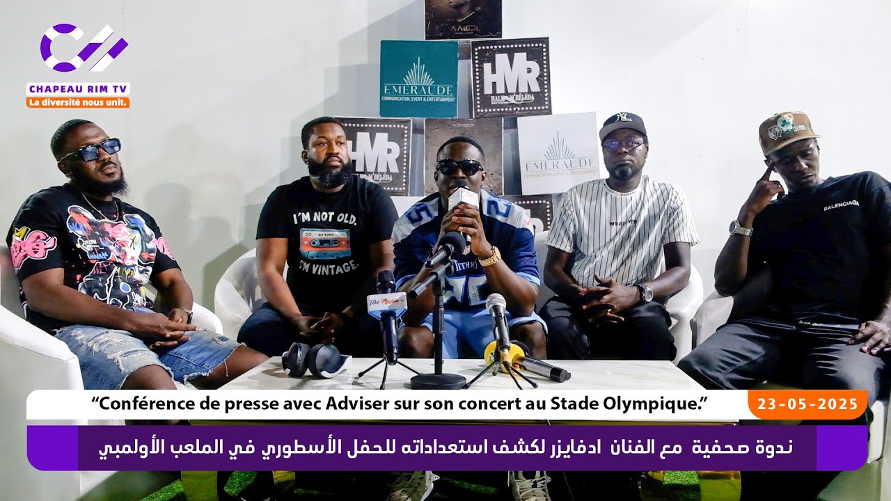 Conférence de presse avec Adviser sur son concert au Stade Olympique