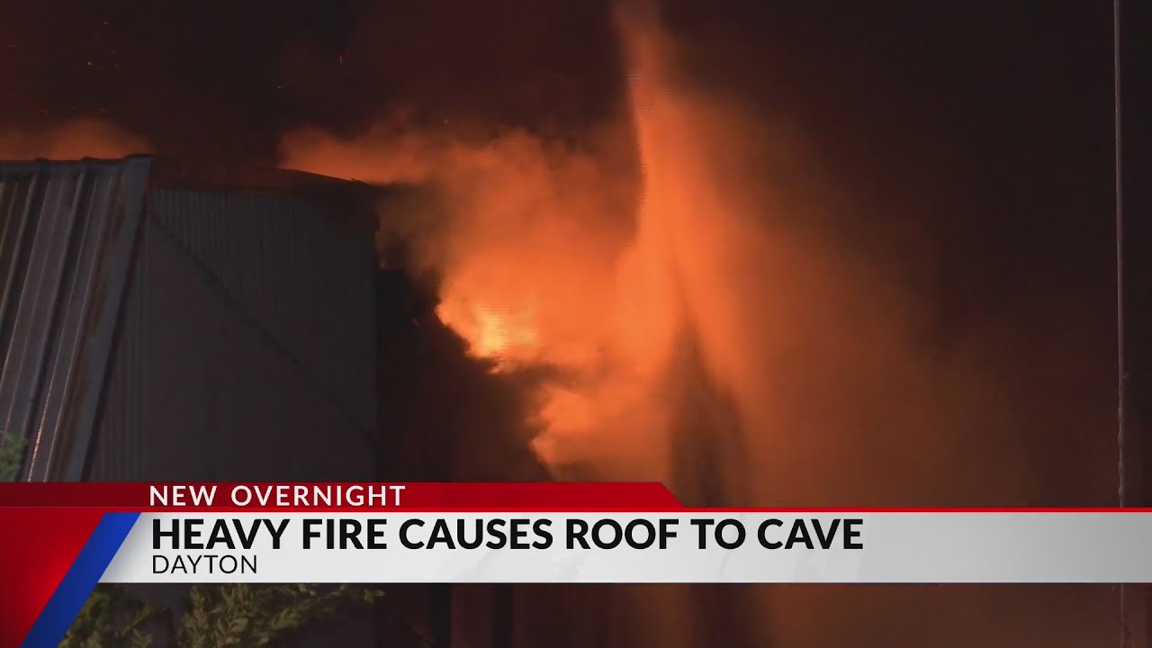 Dayton commercial building catches fire
