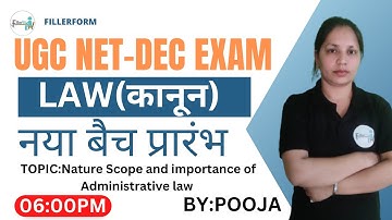 06:00 PM-UGC NET/SET Law Class | UGC NET Dec 2023 | NET Law Free Class | Law NET Class