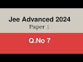 Jee Advanced...2024...Paper 1...Question No 7...Coordinate ....Distance Formula..Jee Mains +Advanced