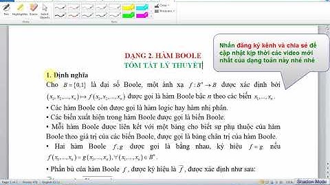 Bài tập bai số boole có lời giải năm 2024