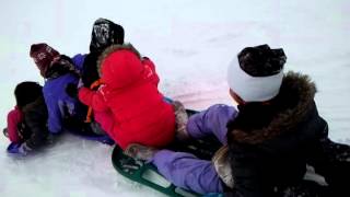 Train sledding