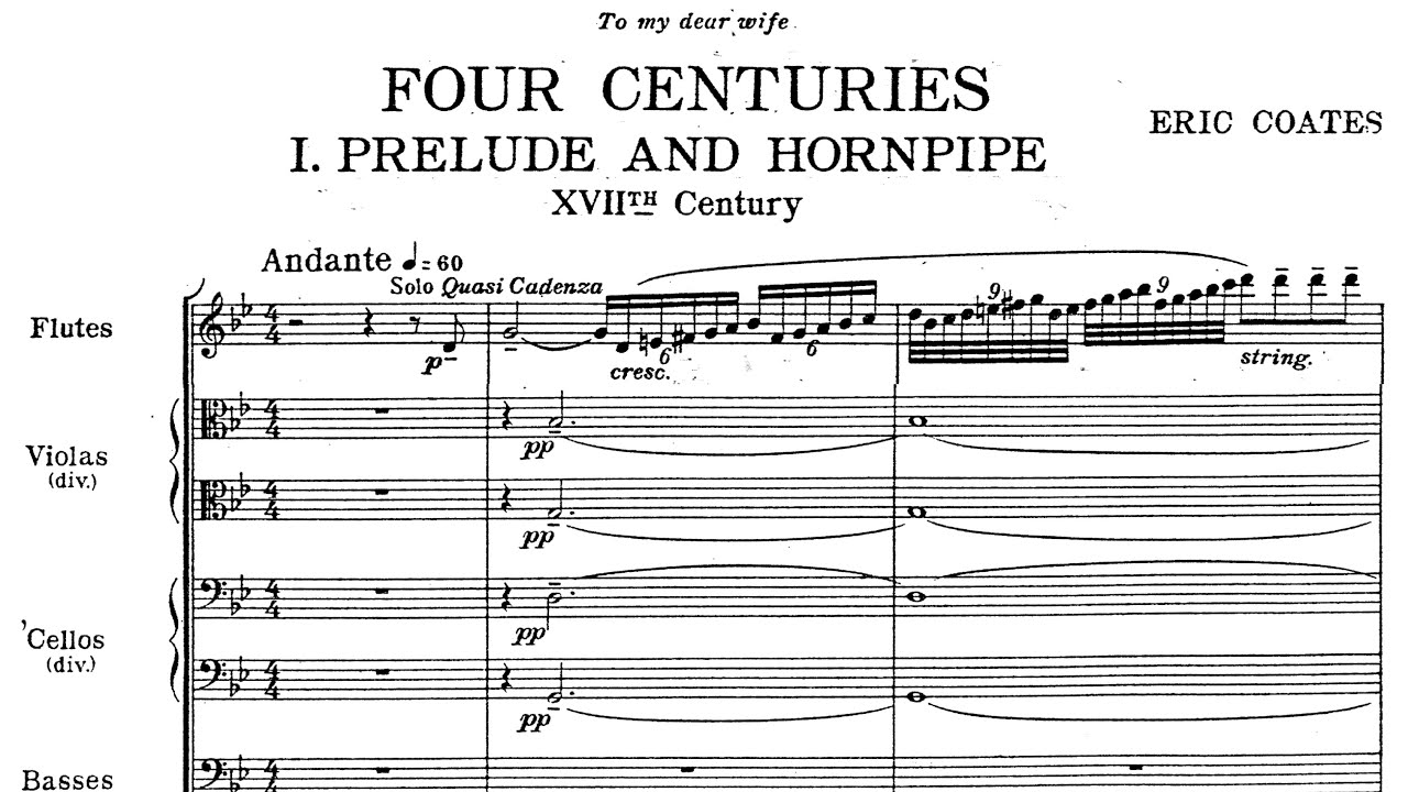 [Full Score] Eric Coates - Four Centuries (1941) Suite for orchestra