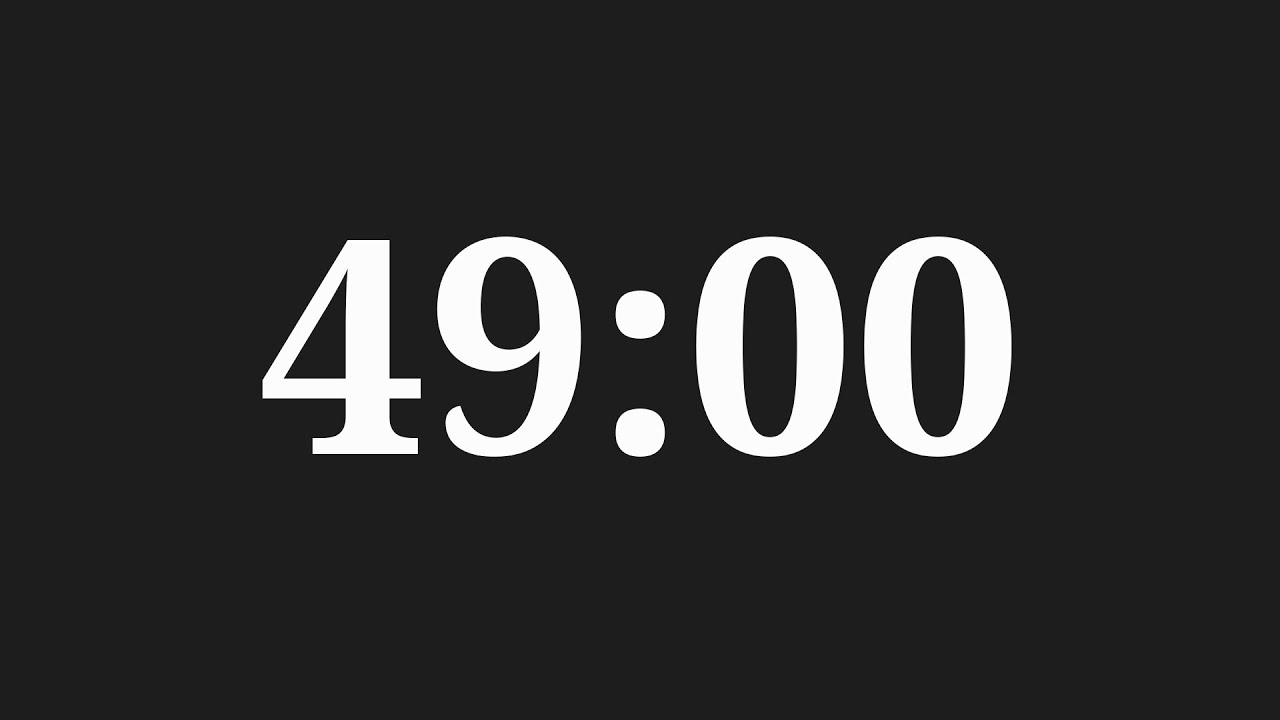 49 Minutes Countdown Timer - YouTube