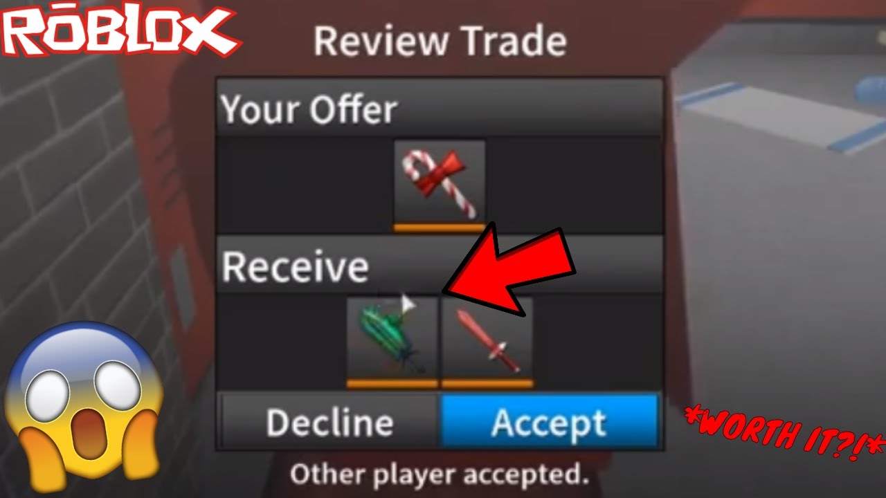 Attempting To Trade My Candy Blade For Those Exotics Worth It Roblox Assassin Think Trades Youtube - roblox assassin good trades