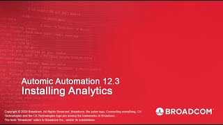 Information Automic Automation 12.3: Installing Analytics News