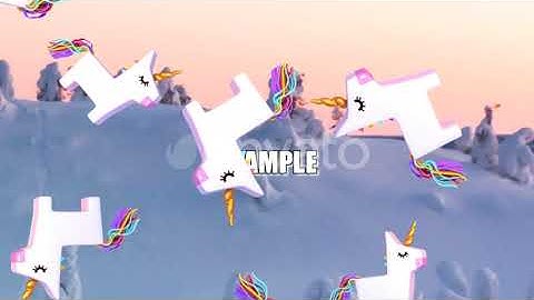 Isolated Falling Unicorn Pinatas Overlay | Motion Graphics - Envato elements