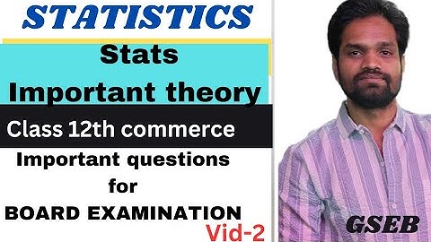 #2  STATISTICS ALL IMPORTANT QUESTIONS FOR BOARD EXAM || CLASS 12 || COMMERCE || ABHISHEK SIR