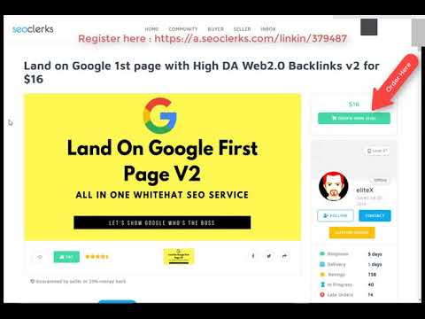 Land on Google 1st page with High DA Web 2 0 Backlinks for $16 On SEOClerks