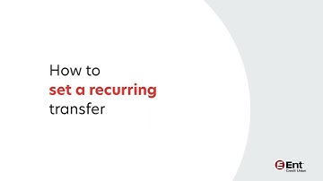 How to Set Up Recurring Transfers Easily with Ent Credit Union | Tutorial