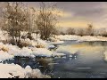 How to paint snow in watercolor by javid tabatabaei