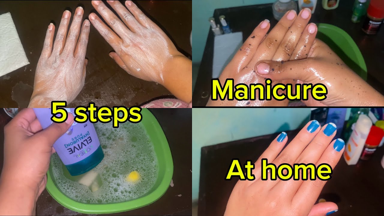 Manicure at home✨|no more salons |5 steps manicure 