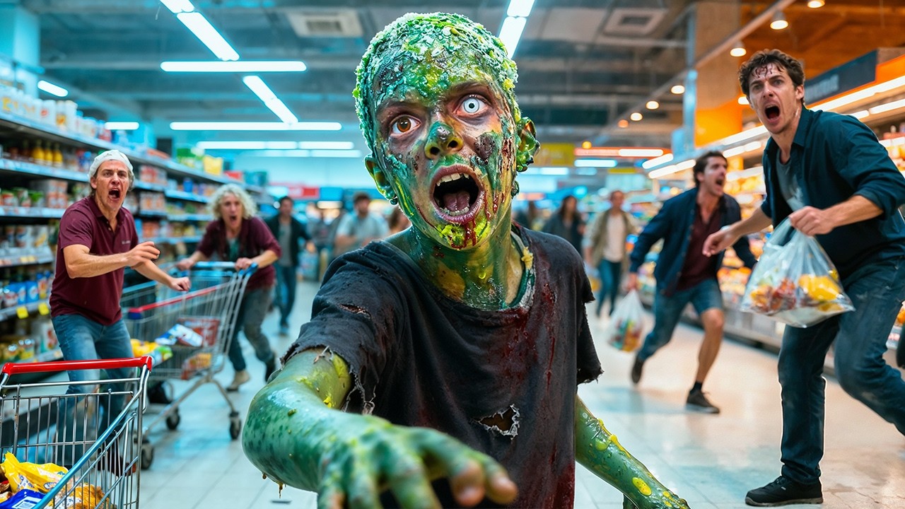 ZOMBIE ALFA SE CUELA EN EL SUPERMERCADO (Ataca a Personas)