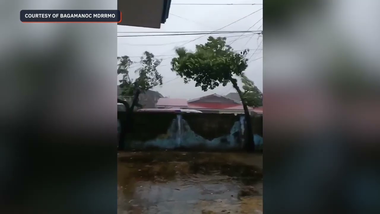 Intense winds and rain brought by Super Typhoon Uwan (Fung-wong) affect Bagamanoc, Catanduanes