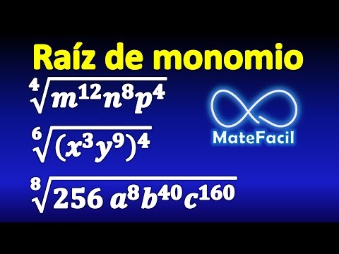 98. Radicación de monomios (raíz cuarta, sexta, octava, decima, etc)