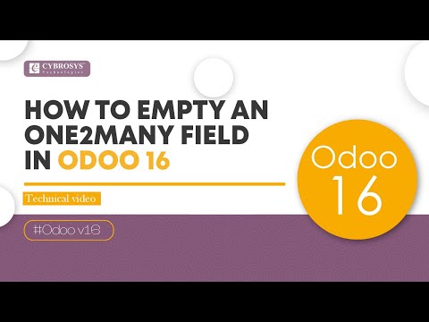 How to Empty an One2Many Field in Odoo 16 | Odoo 16 Development Tutorials