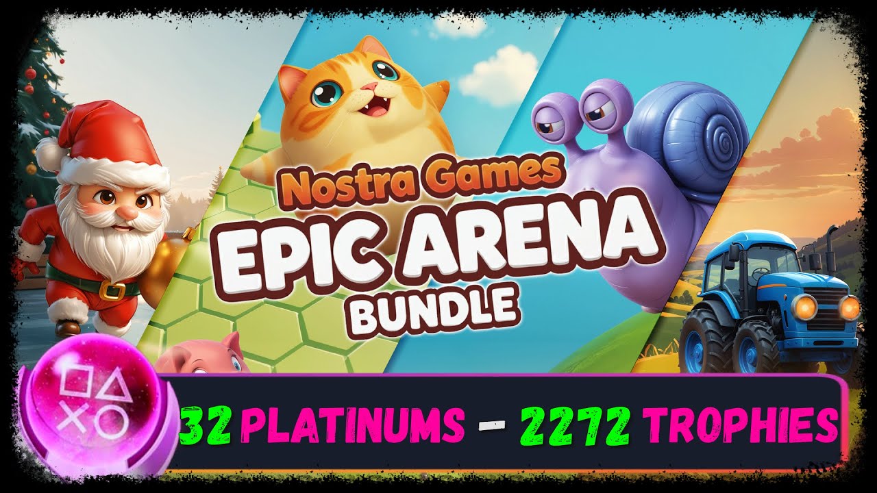 THIS IS AMAZING 😱 EPIC ARENA BUNDLE from NOSTRA GAMES - 32x PLATINUMS & 2272 TROPHIES for only 6,99€